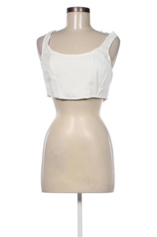 Γυναικείο αμάνικο μπλουζάκι Flounce, Μέγεθος M, Χρώμα Λευκό, Τιμή 3,57 €
