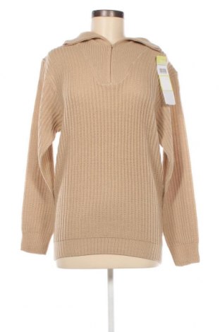 Дамски пуловер, Размер M, Цвят Бежов, Цена 14,26 лв.