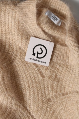 Дамски пуловер M&M, Размер M, Цвят Бежов, Цена 4,80 лв.