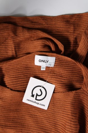 Дамски пуловер ONLY, Размер L, Цвят Кафяв, Цена 6,60 лв.