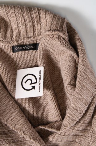 Дамски пуловер One Love, Размер L, Цвят Кафяв, Цена 4,93 лв.