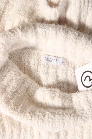 Γυναικείο πουλόβερ Papaya, Μέγεθος M, Χρώμα Λευκό, Τιμή 5,38 €
