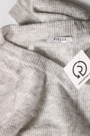 Дамски пуловер Pieces, Размер XS, Цвят Сив, Цена 20,00 лв.