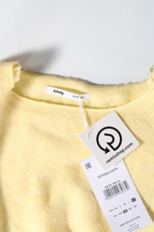 Дамски пуловер Sinsay, Размер XL, Цвят Жълт, Цена 13,80 лв.