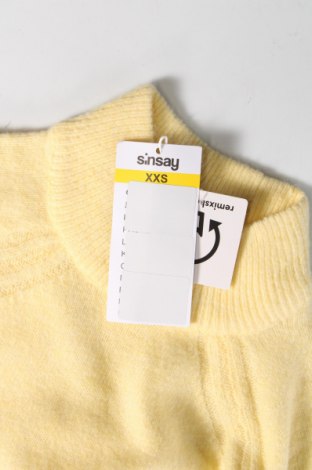 Дамски пуловер Sinsay, Размер XXS, Цвят Жълт, Цена 11,50 лв.