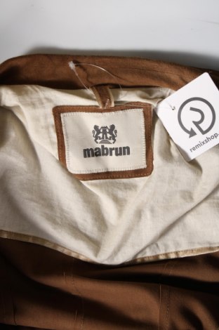 Palton din piele pentru damă Mabrun, Mărime M, Culoare Maro, Preț 169,47 Lei