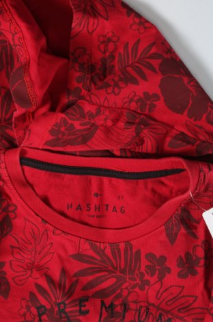 Dziecięcy T-shirt Hash Tag, Rozmiar 7-8y/ 128-134 cm, Kolor Czerwony, Cena 108,75 zł