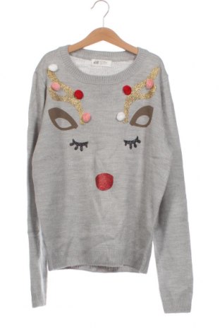 Детски пуловер H&M, Размер 15-18y/ 170-176 см, Цвят Сив, Цена 5,75 лв.