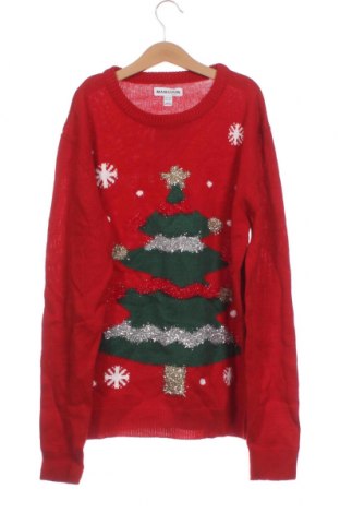 Детски пуловер Manguun, Размер 15-18y/ 170-176 см, Цвят Червен, Цена 4,76 лв.