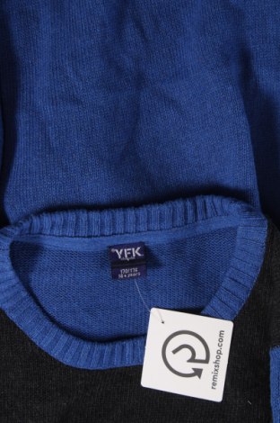 Детски пуловер Y.F.K., Размер 15-18y/ 170-176 см, Цвят Син, Цена 8,40 лв.