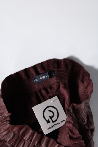 Fustă de piele Zara Knitwear, Mărime S, Culoare Roșu, Preț 12,50 Lei