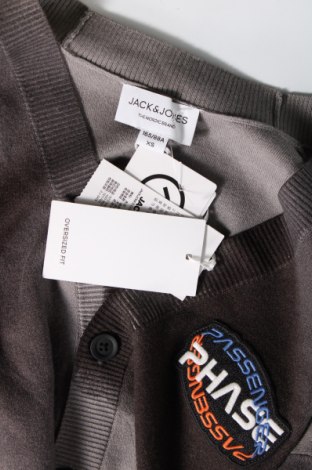 Jachetă tricotată de bărbați Jack & Jones, Mărime XS, Culoare Gri, Preț 22,37 Lei