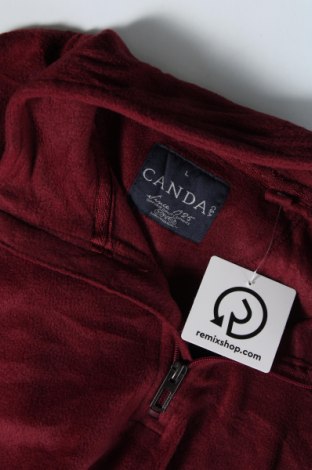 Ανδρική μπλούζα fleece Canda, Μέγεθος L, Χρώμα Κόκκινο, Τιμή 4,47 €