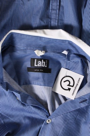 Ανδρικό πουκάμισο Lab, Μέγεθος M, Χρώμα Μπλέ, Τιμή 7,67 €