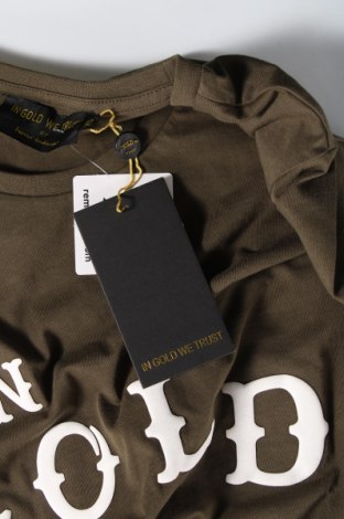 Herren T-Shirt In Gold We Trust, Größe XS, Farbe Grün, Preis 8,58 €
