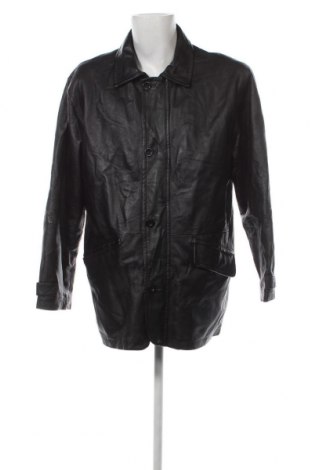 Ανδρικό δερμάτινο μπουφάν, Μέγεθος XL, Χρώμα Μαύρο, Τιμή 15,22 €