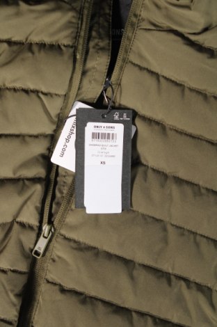 Ανδρικό μπουφάν Only & Sons, Μέγεθος XS, Χρώμα Πράσινο, Τιμή 19,45 €