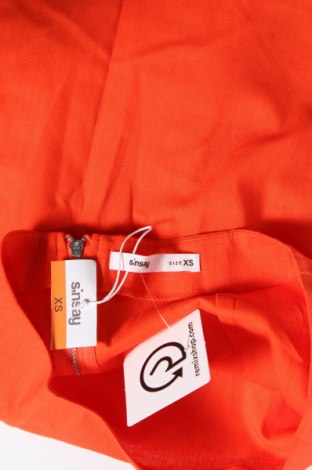 Φούστα Sinsay, Μέγεθος XS, Χρώμα Πορτοκαλί, Τιμή 7,11 €