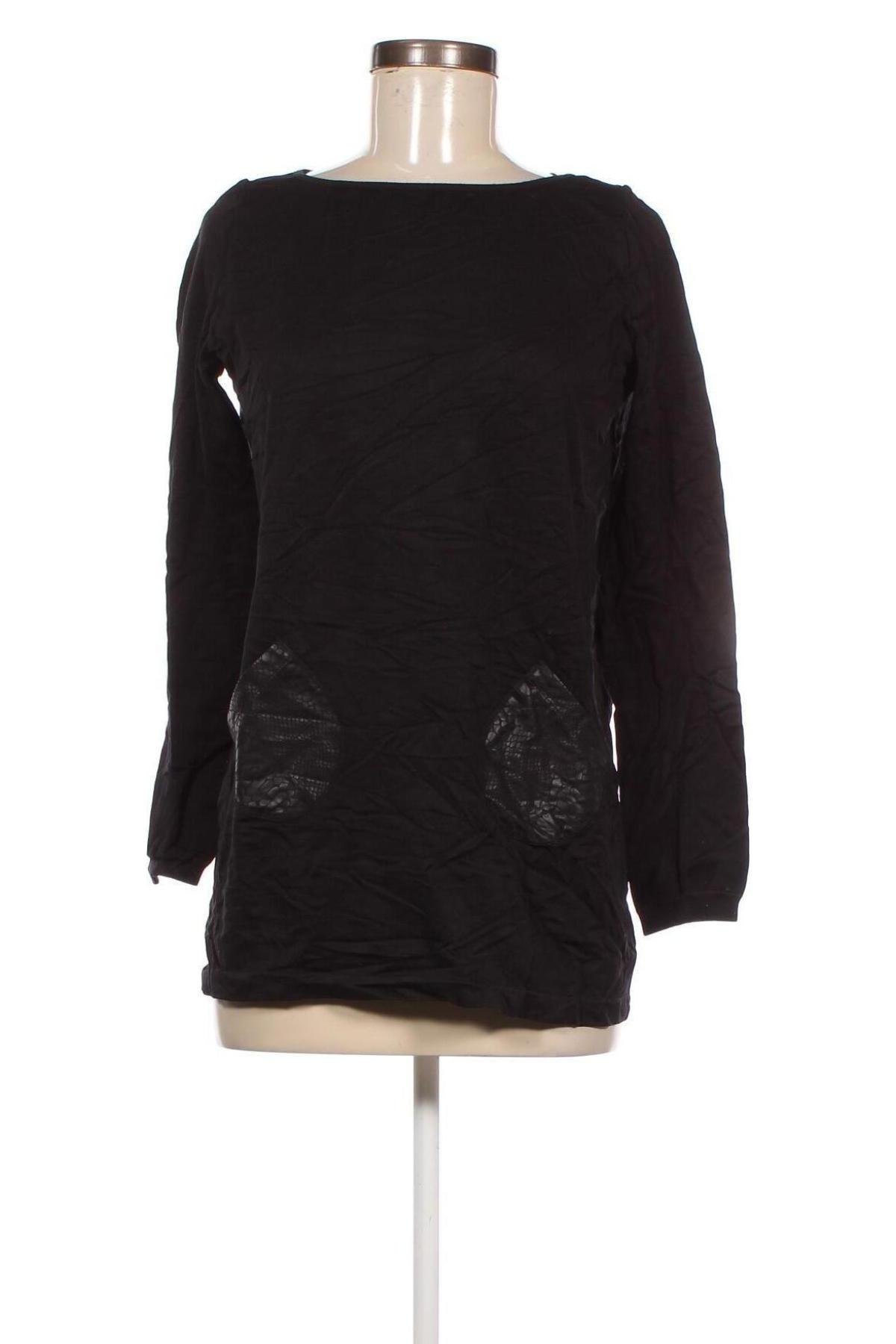 Γυναικεία μπλούζα Pompea, Μέγεθος S, Χρώμα Μαύρο, Τιμή 1,78 €