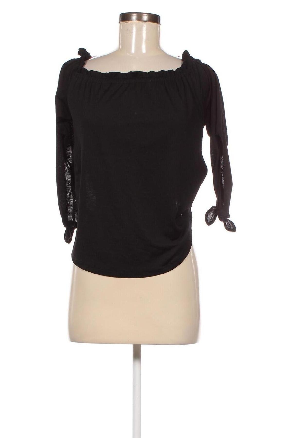 Γυναικεία μπλούζα Pull&Bear, Μέγεθος S, Χρώμα Μαύρο, Τιμή 1,88 €