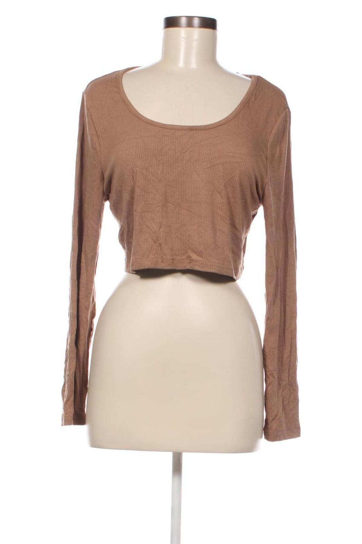 Дамска блуза SHEIN, Размер XL, Цвят Кафяв, Цена 4,94 лв.