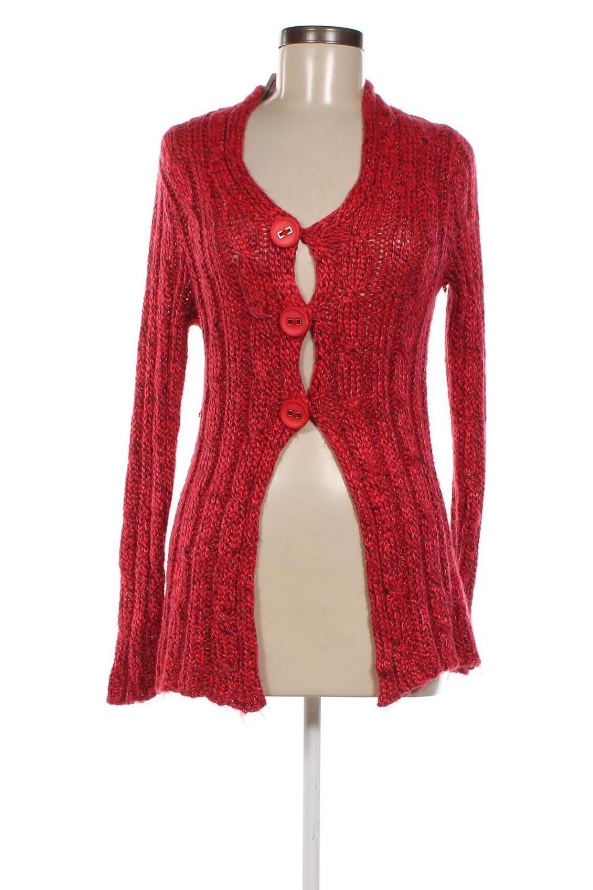 Damen Strickjacke, Größe S, Farbe Rot, Preis 2,62 €