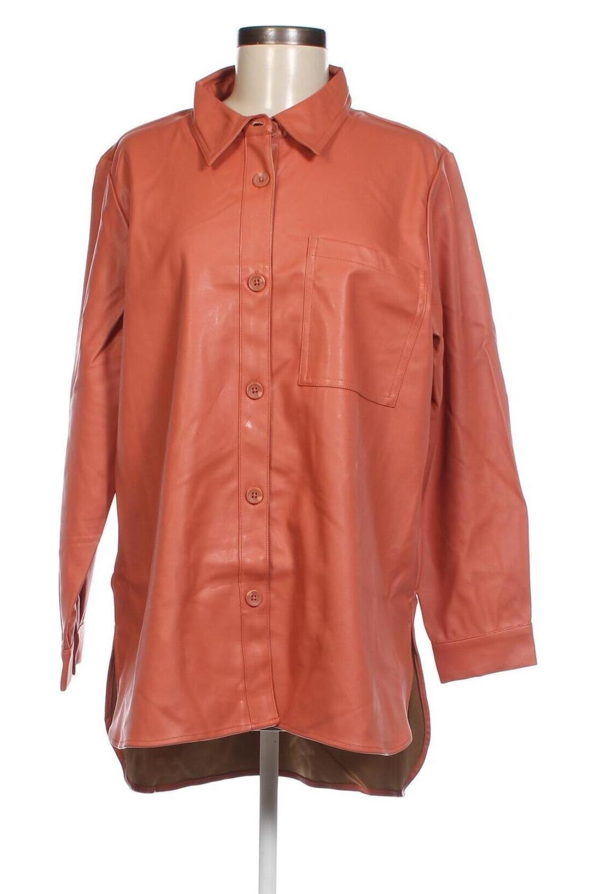 Дамска кожена риза Threadbare, Размер L, Цвят Кафяв, Цена 8,40 лв.