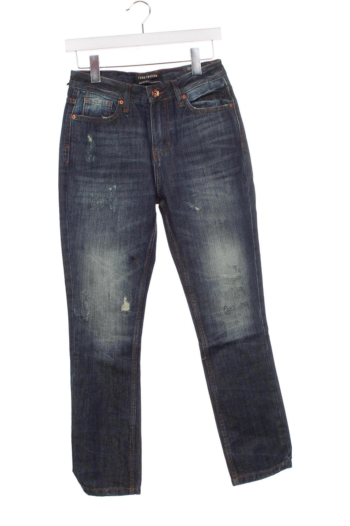 Damskie jeansy Funky Buddha, Rozmiar XS, Kolor Niebieski, Cena 39,99 zł