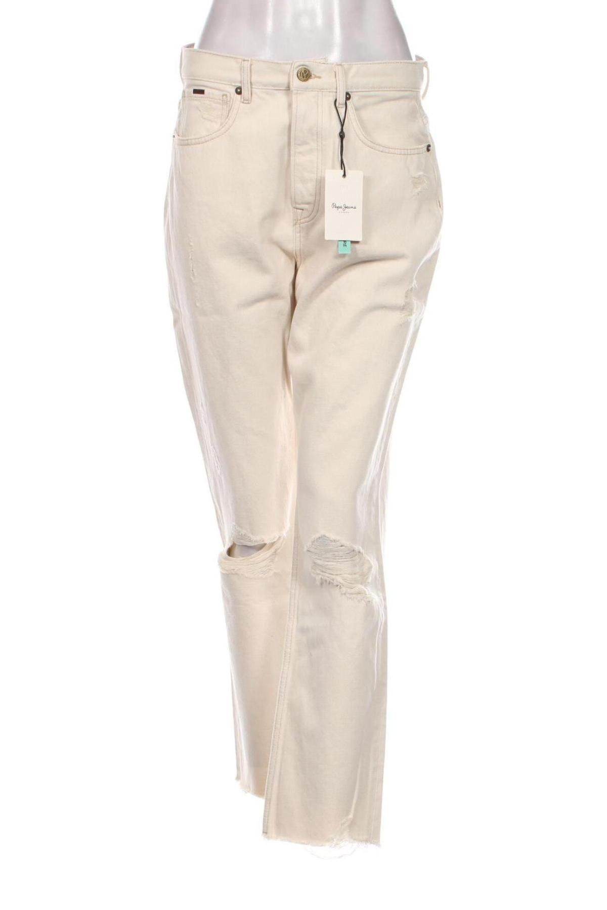 Γυναικείο Τζίν Pepe Jeans, Μέγεθος M, Χρώμα Εκρού, Τιμή 14,94 €