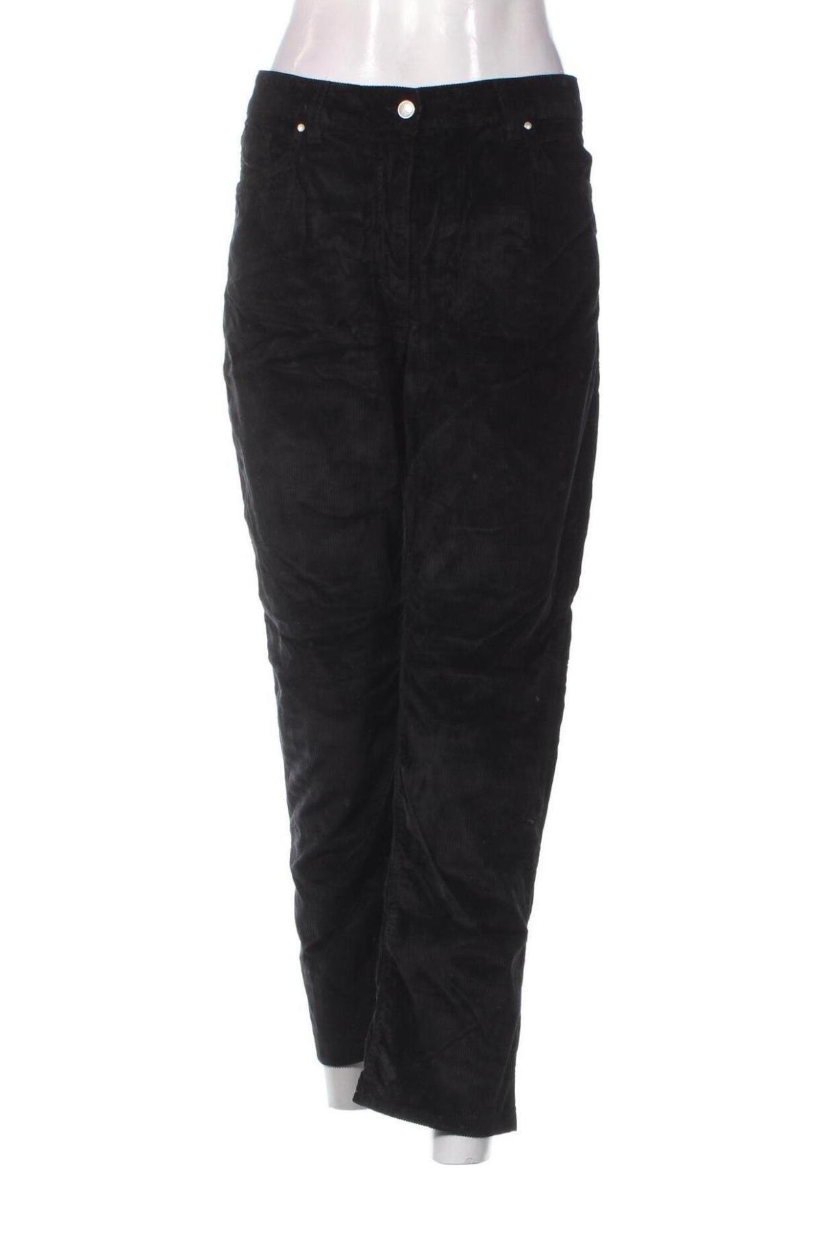 Γυναικείο κοτλέ παντελόνι Ella, Μέγεθος XL, Χρώμα Μαύρο, Τιμή 17,94 €