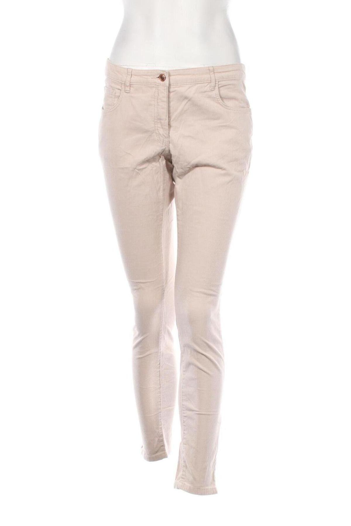 Pantaloni de velvet de femei H&M, Mărime M, Culoare Bej, Preț 95,39 Lei