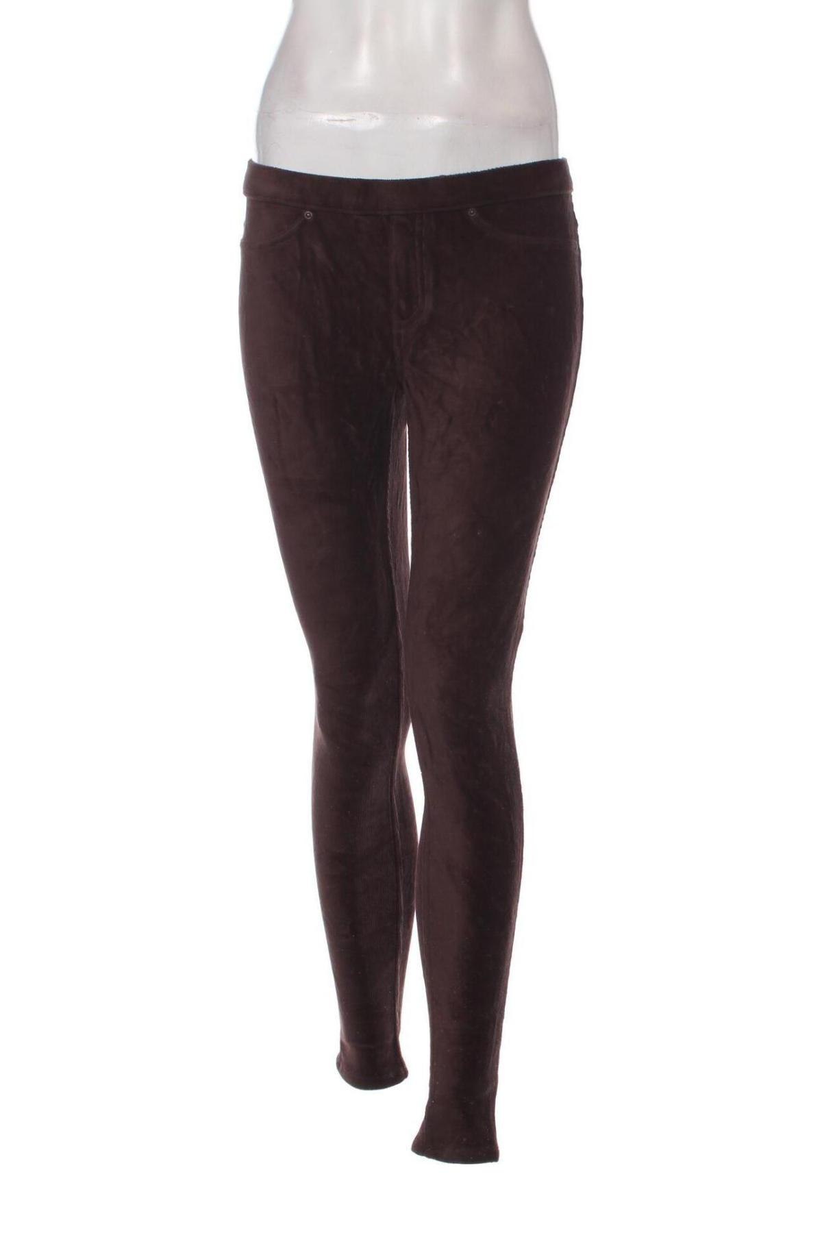 Pantaloni de velvet de femei Hue, Mărime S, Culoare Maro, Preț 12,40 Lei