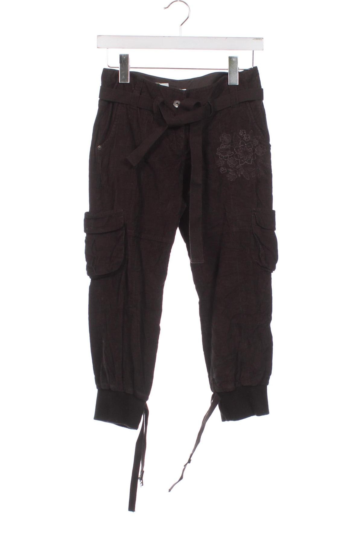 Pantaloni de velvet de femei Promod, Mărime XS, Culoare Verde, Preț 16,22 Lei