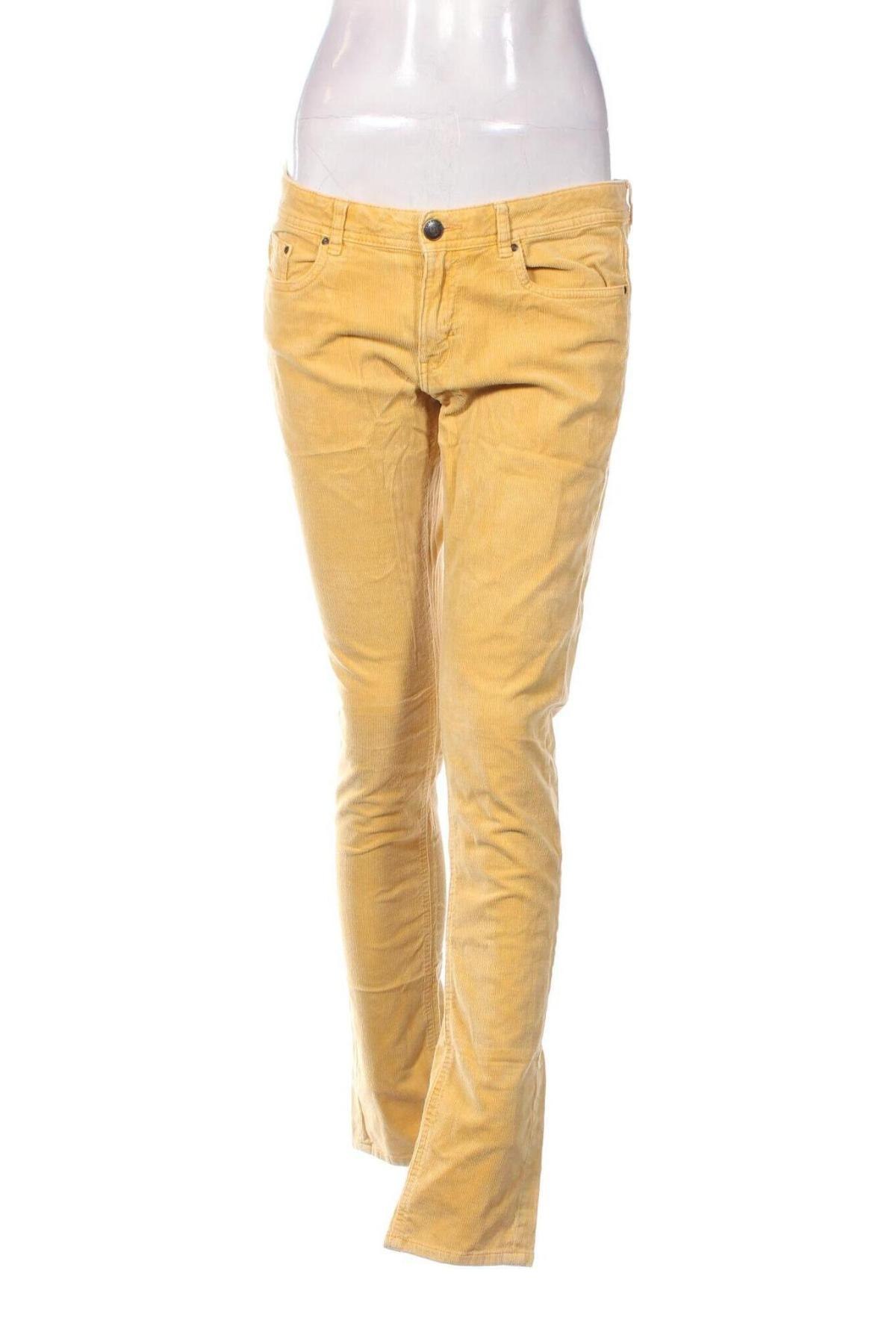 Γυναικείο κοτλέ παντελόνι WE, Μέγεθος L, Χρώμα Κίτρινο, Τιμή 3,77 €