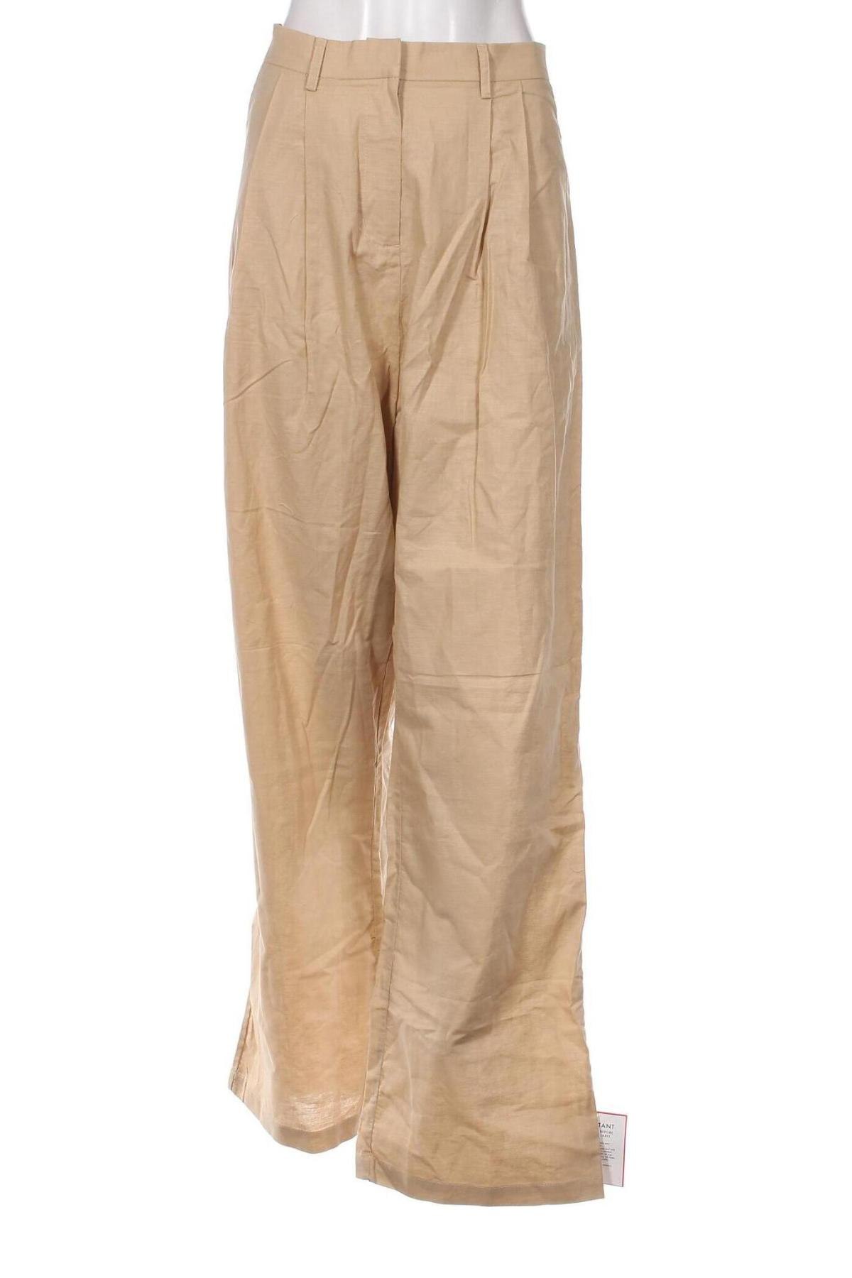 Γυναικείο παντελόνι Glamorous, Μέγεθος XL, Χρώμα  Μπέζ, Τιμή 44,85 €
