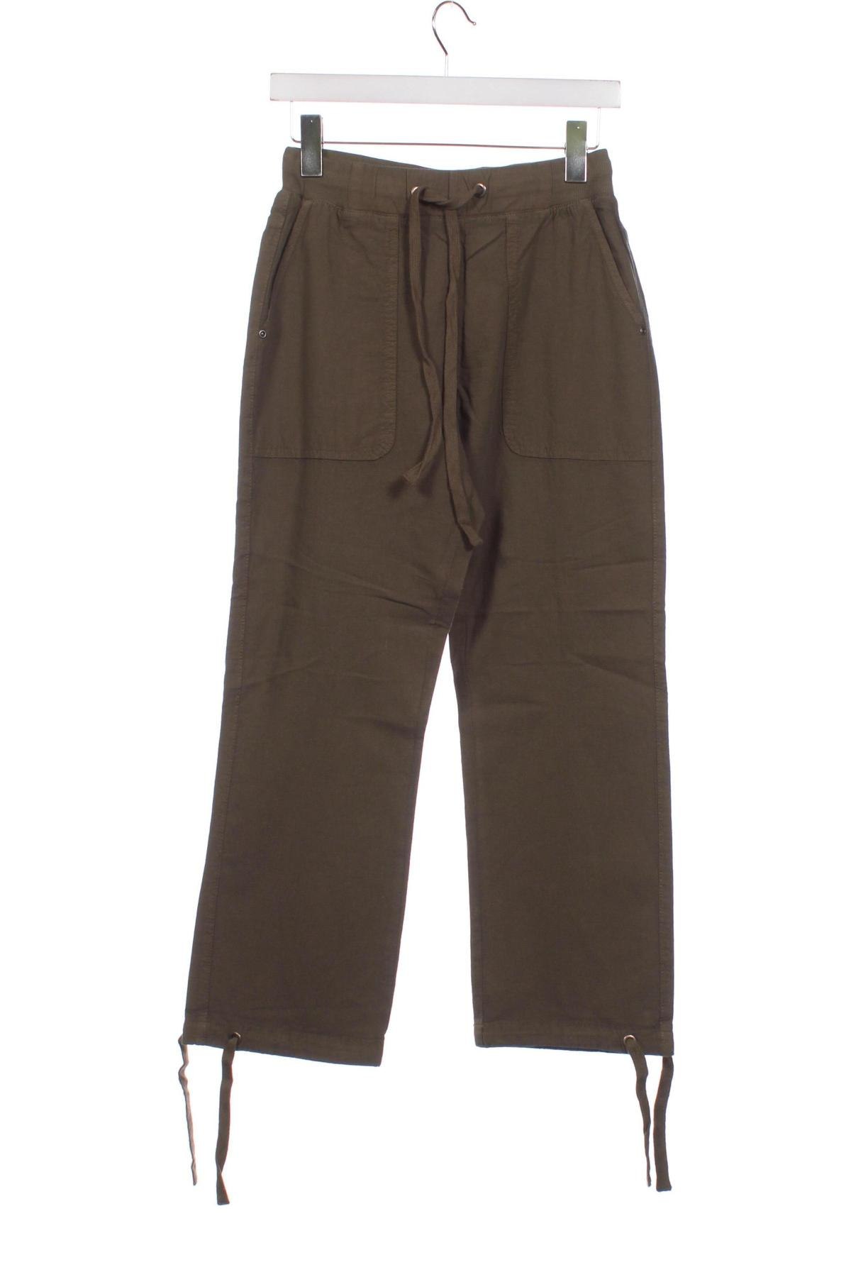 Дамски панталон Kaffe, Размер XS, Цвят Зелен, Цена 16,53 лв.