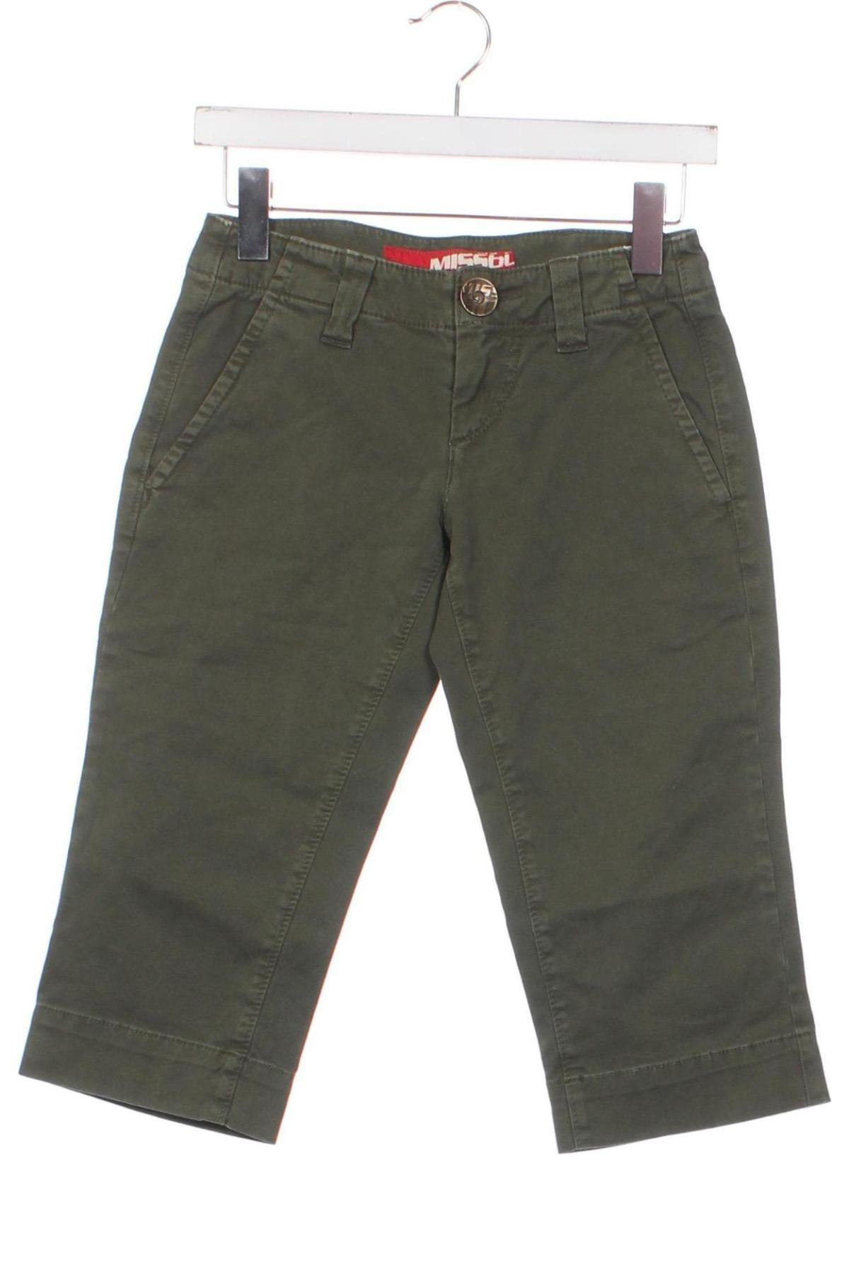Дамски панталон Miss Sixty, Размер XS, Цвят Зелен, Цена 17,52 лв.