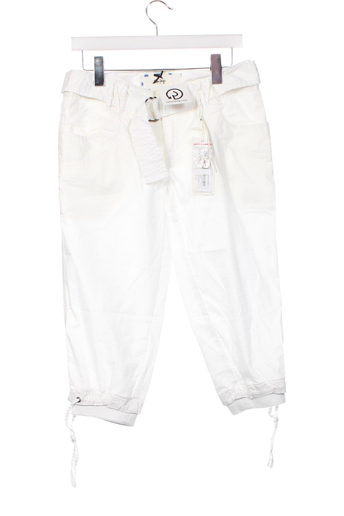 Дамски панталон Pepe Jeans, Размер M, Цвят Бял, Цена 37,96 лв.