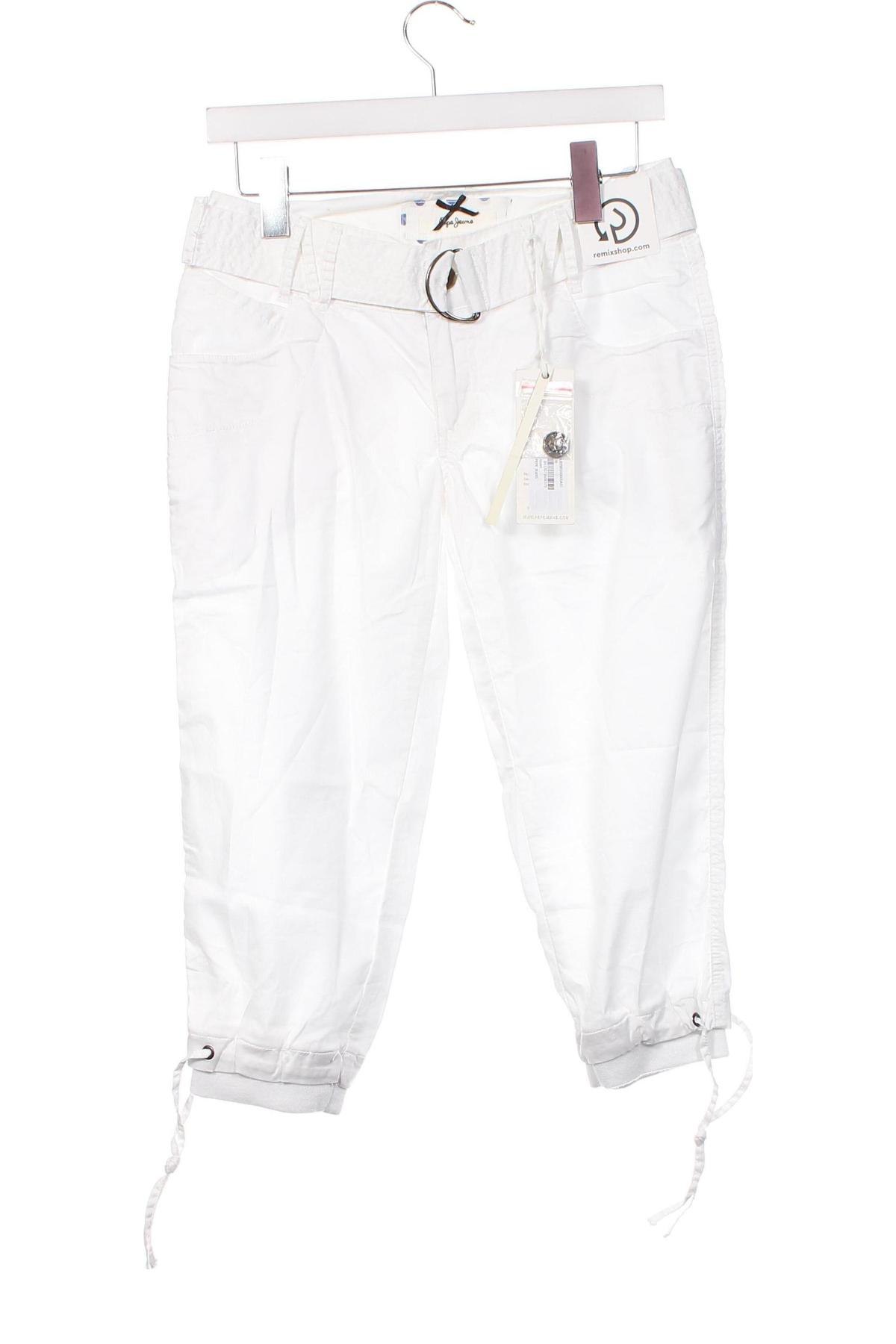 Pantaloni de femei Pepe Jeans, Mărime S, Culoare Alb, Preț 86,45 Lei