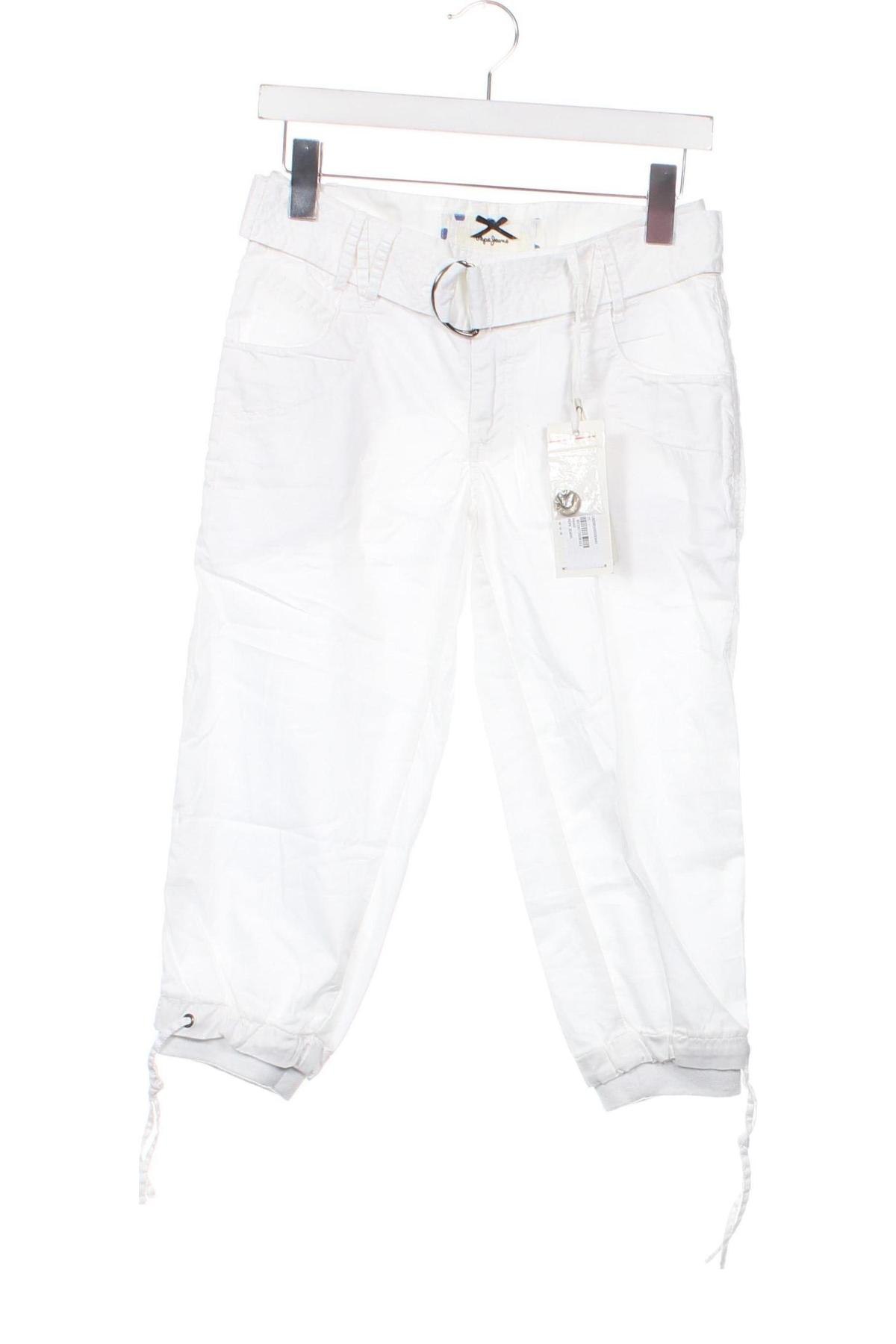 Pantaloni de femei Pepe Jeans, Mărime XS, Culoare Alb, Preț 110,46 Lei