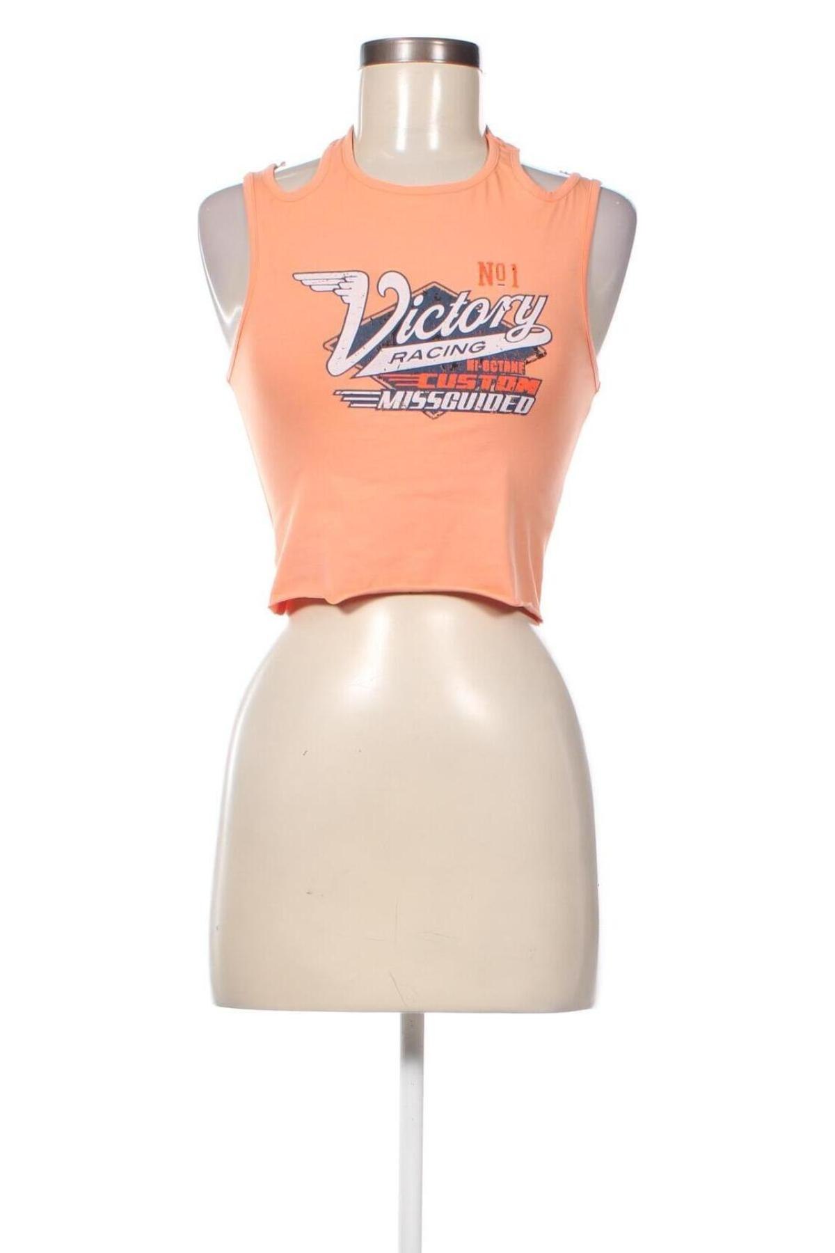 Γυναικείο αμάνικο μπλουζάκι Missguided, Μέγεθος M, Χρώμα Πορτοκαλί, Τιμή 2,81 €