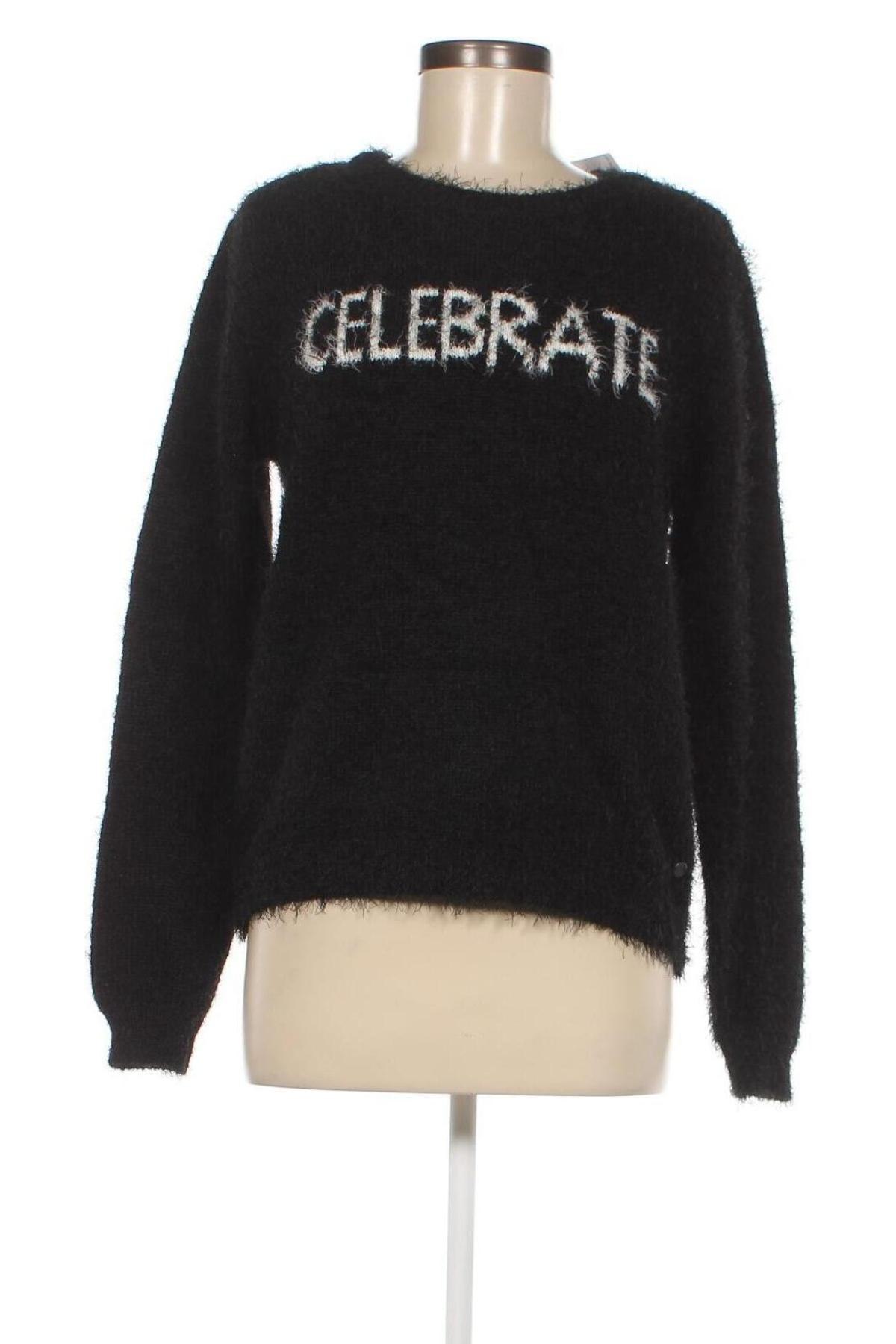 Γυναικείο πουλόβερ Ajc, Μέγεθος M, Χρώμα Μαύρο, Τιμή 5,38 €