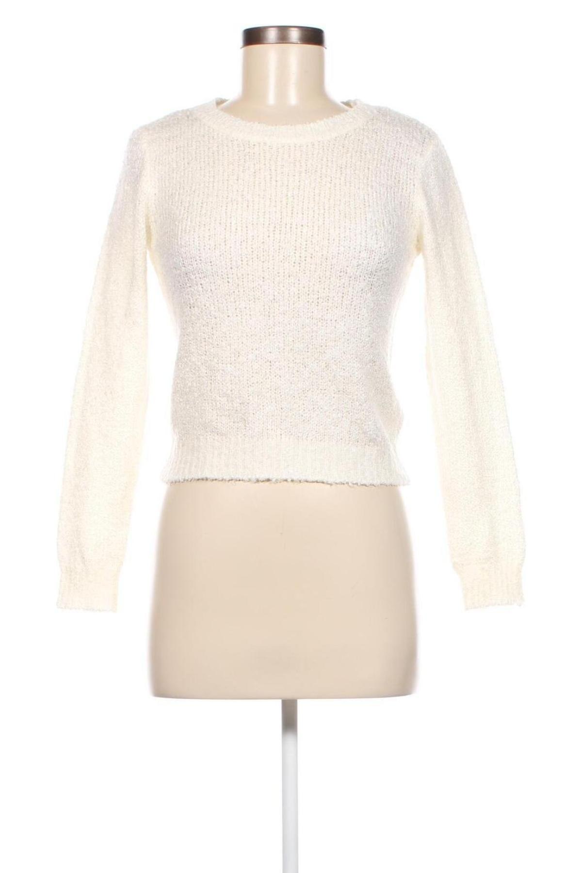 Дамски пуловер H&M Divided, Размер XS, Цвят Бял, Цена 4,64 лв.