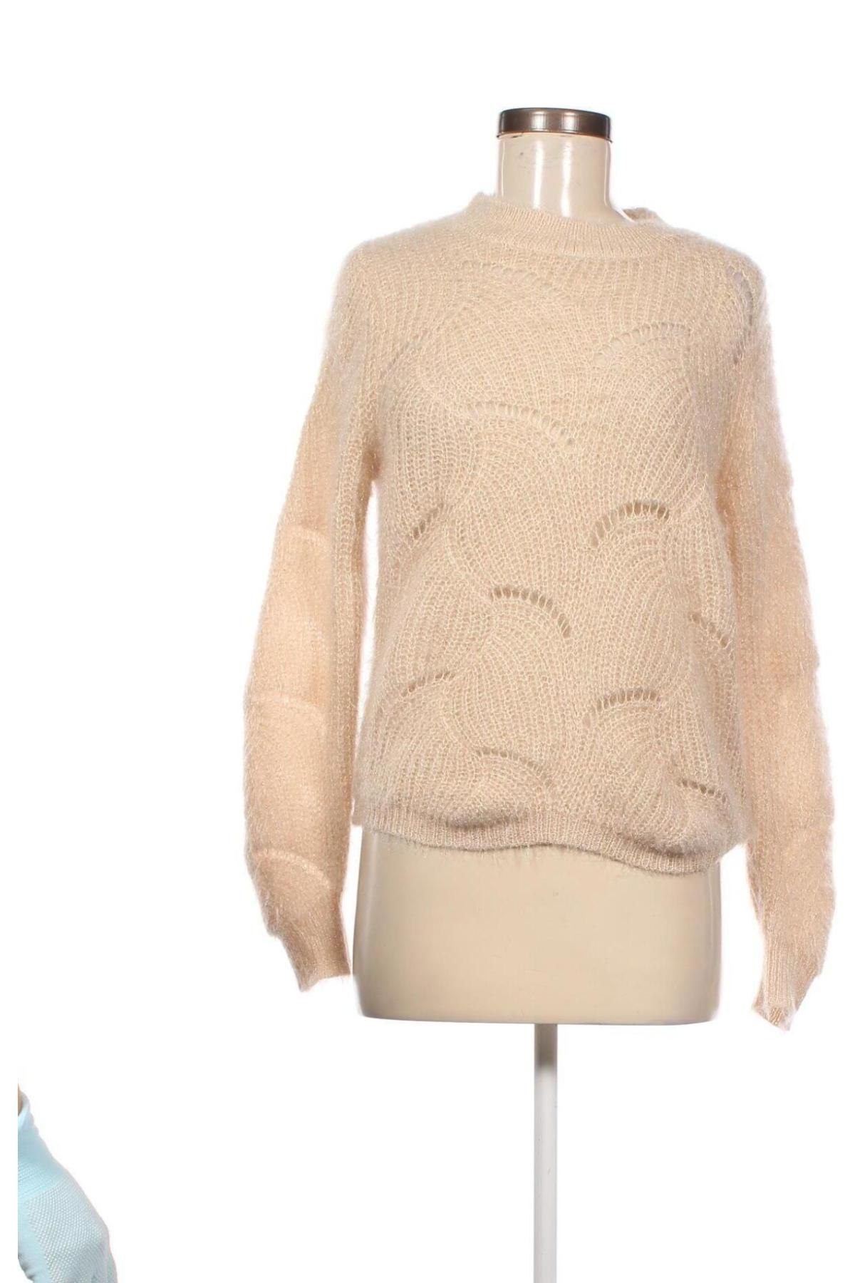 Дамски пуловер M&M, Размер M, Цвят Бежов, Цена 4,80 лв.