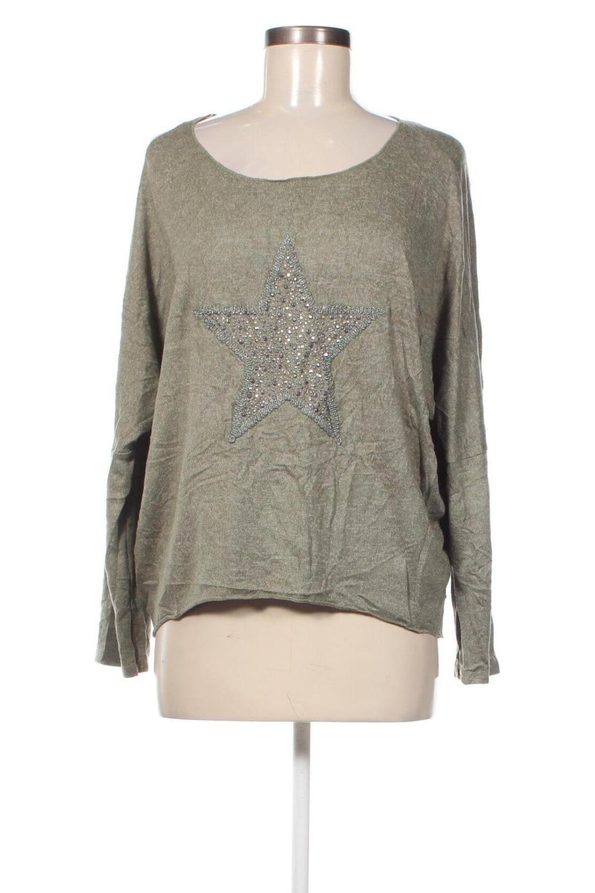 Γυναικείο πουλόβερ Multiblu, Μέγεθος M, Χρώμα Πράσινο, Τιμή 5,38 €