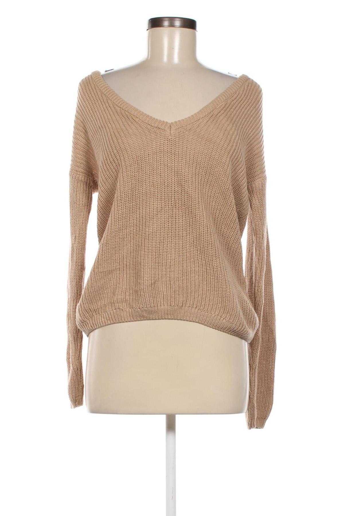 Γυναικείο πουλόβερ NA-KD, Μέγεθος XS, Χρώμα  Μπέζ, Τιμή 3,59 €