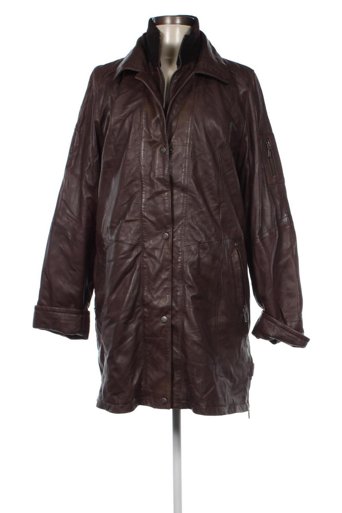 Dámska kožená bunda , Veľkosť M, Farba Hnedá, Cena  13,95 €