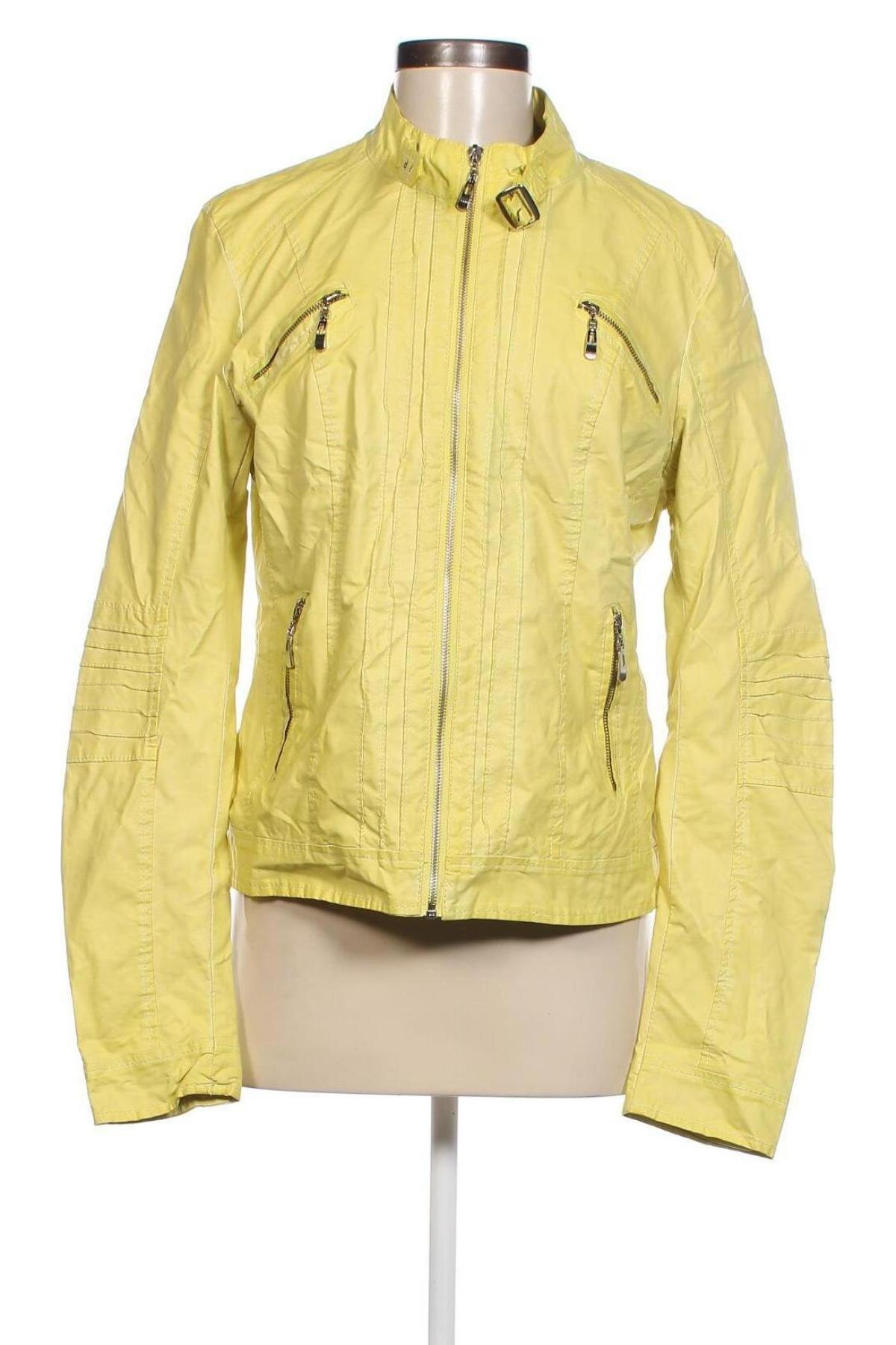 Damen Lederjacke, Größe M, Farbe Gelb, Preis 9,55 €