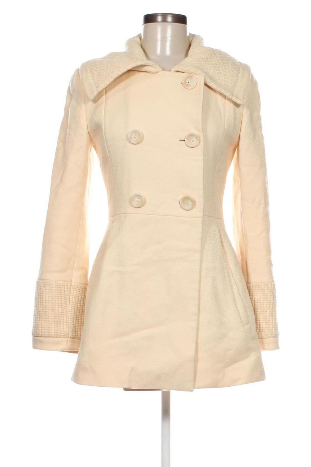 Дамско палто Cinzia Rocca, Размер XS, Цвят Екрю, Цена 128,37 лв.
