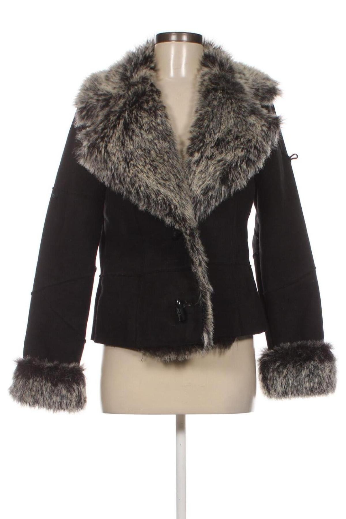 Дамско палто Derhy, Размер S, Цвят Черен, Цена 30,80 лв.